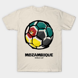 Mozambique Football Country Flag T-Shirt